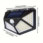 100LED Induction Light, Solar Charging, Outdoor, Intelligent Light Induction, Automatic Brightness Adjustment, Courtyard Wall Light on All Sides of The Human Body Induction Wall Lamp Outdoor Light - Image 2