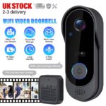 Wireless Wi-Fi Video Doorbell Camera Smart Home Security With Chime 2.4G WiFi Only Smart WIFI Video Doorbell Camera -Security Wireless Camera with Night Vision, Two-Way Audio, 3000mAh battery, Real-Time Notifications, Cloud Storage, widely Use, Modern Doorbell Design | Durable Build Quality, Commercial Security Solution For Factories, Apartments, Offices, Hotels