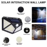 100LED Induction Light, Solar Charging, Outdoor, Intelligent Light Induction, Automatic Brightness Adjustment, Courtyard Wall Light on All Sides of The Human Body Induction Wall Lamp Outdoor Light - Image 3
