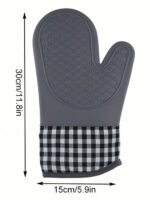 1PC Heat Resistant Silicone Anti Scald Oven Gloves For Microwave Baking Kitchen Home - Image 3
