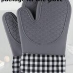 1PC Heat Resistant Silicone Anti Scald Oven Gloves For Microwave Baking Kitchen Home