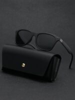 1pc Classic Travel & Hiking Design Lens, Suitable For Driving, Fishing And Other Outdoor Activities, Red Design With Red Rivets, Silicone Anti-Slip Pad, Street Fashion Glasses, Suitable For Summer Beach, Outdoor Activities And Travel