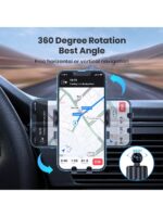 TOPK Car Phone Holder Mount, [Upgrade Auto Locking] Universal Phone Holder With Hook Clip For Car Air Vent Compatible With Cellphones - Image 4