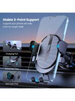 TOPK Car Phone Holder Mount, [Upgrade Auto Locking] Universal Phone Holder With Hook Clip For Car Air Vent Compatible With Cellphones - Image 8