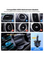 TOPK Car Phone Holder Mount, [Upgrade Auto Locking] Universal Phone Holder With Hook Clip For Car Air Vent Compatible With Cellphones - Image 5