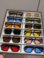 12pcs Men's Square Glasses, Fashion Outdoor Street Photography, Travel, Business, Casual Wear For Summer Beach Vacation,Outdoor,Travel