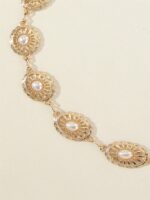 1pc Fashionable Versatile High-End Niche Pearl Waist Chain, Retro Hollow Design Belt, Waist Chain Suitable For All Occasions, Beach Holiday, Party, Daily Wear, Perfect Festival Gift - Image 3