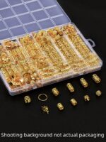 220pcs Cecillia Gold Hair Accessories, Braided Hair Decorations, Women Hair Jewelry, Metal Hair Rings, Dreadlock Decorations, Hair Braid Beads, Bohemian Hair Clips, Learning Supplies, Hair Extension, Hair Piece, Head Accessories, Hairpin - Image 3