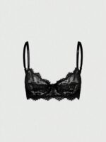 ROMWE Goth Women's Fashion Floral Lace Underwire Triangle Cup Bra