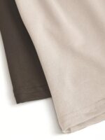 Sweetra 2pcs/Set Asymmetric Collar Fitted T-Shirt, Versatile Casual Top, Spring/Summer - Image 5