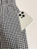 SHEIN Frenchy Women's Plaid Print Round Neck Tank Top And Elastic Waist Pants 2 Pieces Set,Lace Trim Suit, Contrasting Trim Design Suit,Black And White Checkered Suit,Non-Stretch Crepe Fabric,Casual Trouser Suit,Summer Outfits For Women,Summer Clothes,Women's Summer Set ,Elegant And Intellectual Dressing,Pring Outfit Women,Casual, Minimalist, Commute ,Retro French Stylebeach Set,Summer Holiday Outfits,Vacation Outfits For Women Resort - Image 5