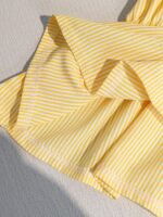 SHEIN Girls Striped Bow Camisole Top And Straight Leg Pants Summer Vacation Outfit - Image 6