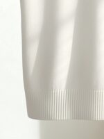Franclia Women's Spring/Summer White Simple Everyday Collared Short-Sleeved Casual Slim Fit Knit Top, Suitable For Daily Wear, Summer Holiday, Spring, Elegant - Image 6