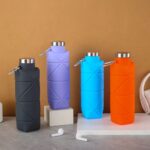 700ml Large Capacity Foldable Water Bottle, Outdoor Creative Silicone Portable Water Jug, Sports Water Bottle, Diamond Shaped Collapsible Water Bottle, Suitable For Travel, Sports, Picnic And School - Image 2