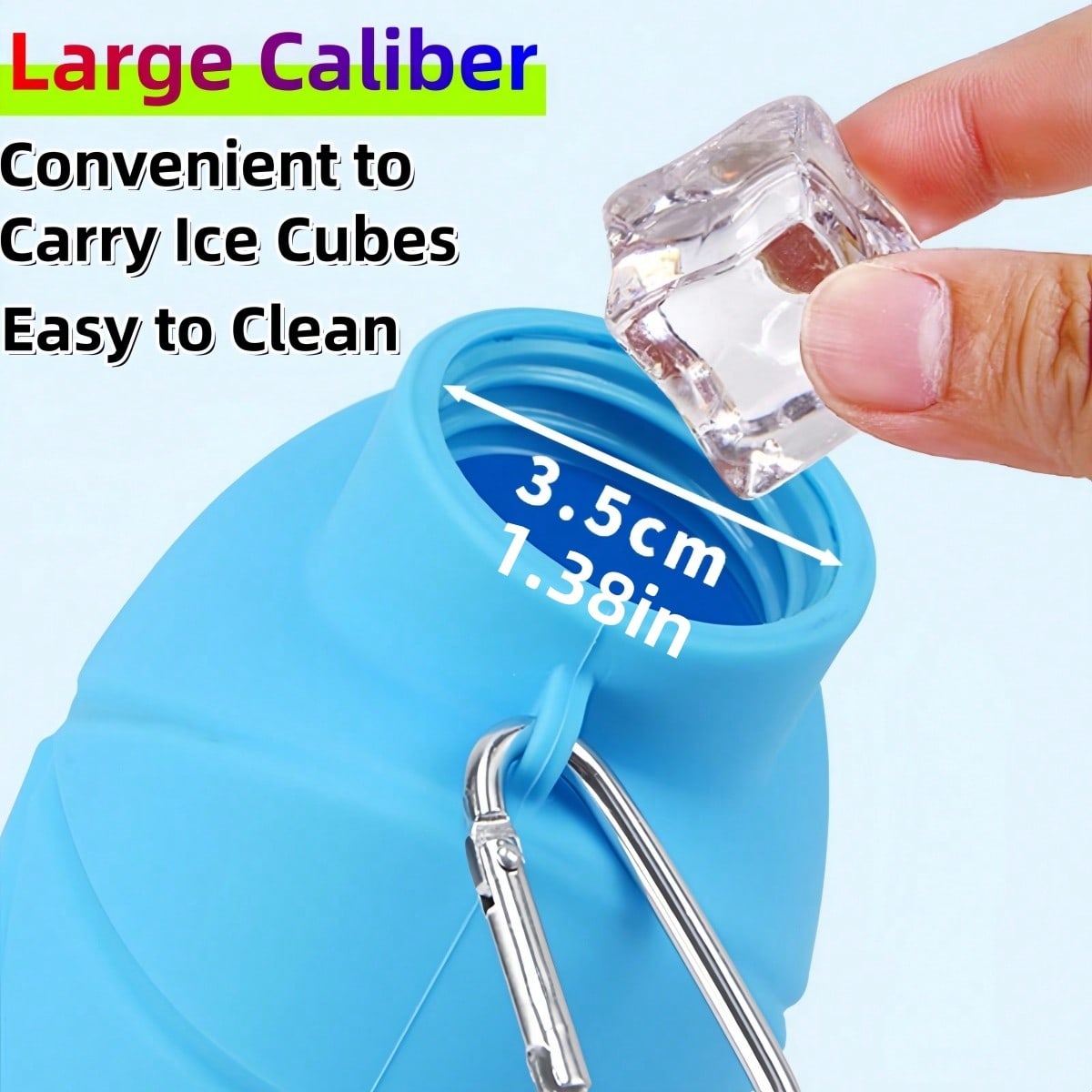 700ml Large Capacity Foldable Water Bottle, Outdoor Creative Silicone Portable Water Jug, Sports Water Bottle, Diamond Shaped Collapsible Water Bottle, Suitable For Travel, Sports, Picnic And School - Image 8