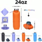 700ml Large Capacity Foldable Water Bottle, Outdoor Creative Silicone Portable Water Jug, Sports Water Bottle, Diamond Shaped Collapsible Water Bottle, Suitable For Travel, Sports, Picnic And School - Image 4
