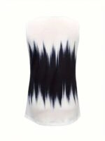 Women's 3D Geometric Pattern V-Neck Camisole Top, Suitable For Spring/Summer Festivals, Medium Stretch Casual Sports Vest Suitable For Music Festivals And Easter - Image 3