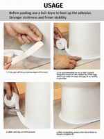 1 Roll Waterproof Sealing Tape, PVC Self-Adhesive Sealant Strip, Mold-Proof Sealing Strip For Kitchen And Bathroom Sink, Home Decor Vinyl Sticker, Party Decorations, Birthday And Graduation Gifts Wall Decor Room Decor Stickers - Image 2
