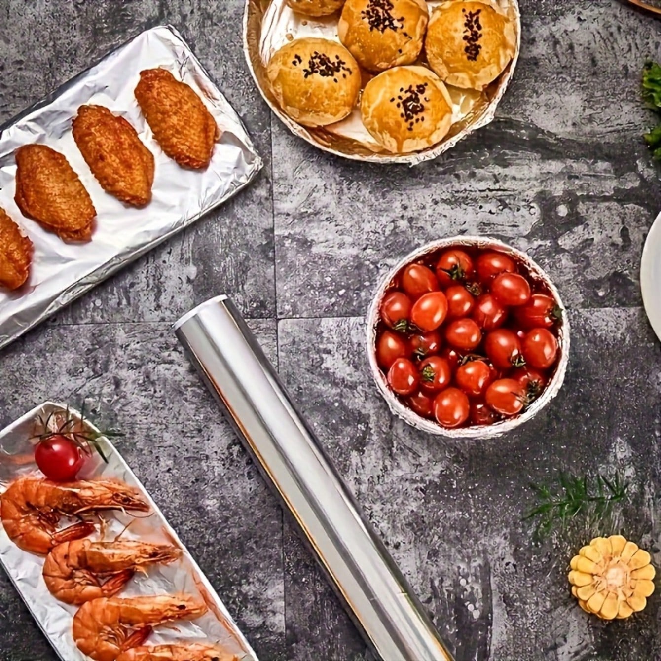 1 Roll 20M Heavy Duty Aluminum Foil - Durable Non-Stick, Suitable For Baking, Grilling And Oven, Ideal For Holiday Cooking And Baking, Food Contact Material, Essential For Holiday Cooking | Heavy Duty Aluminum Foil | Non-Stick Surface, Aluminum Foil Roll - Image 4