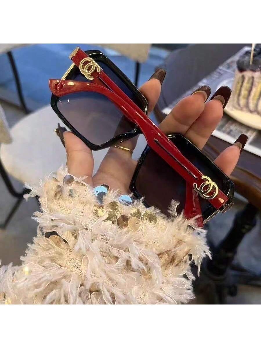 1/2/3 Pairs Multicolor Oversized Square Retro Fashion For Women, Multifunctional Personalized Y2K Style Glasses Suitable For Vacation, Travel, Beach, Party, Driving, Fishing, Birthday Gift, Daily Wear - Image 5