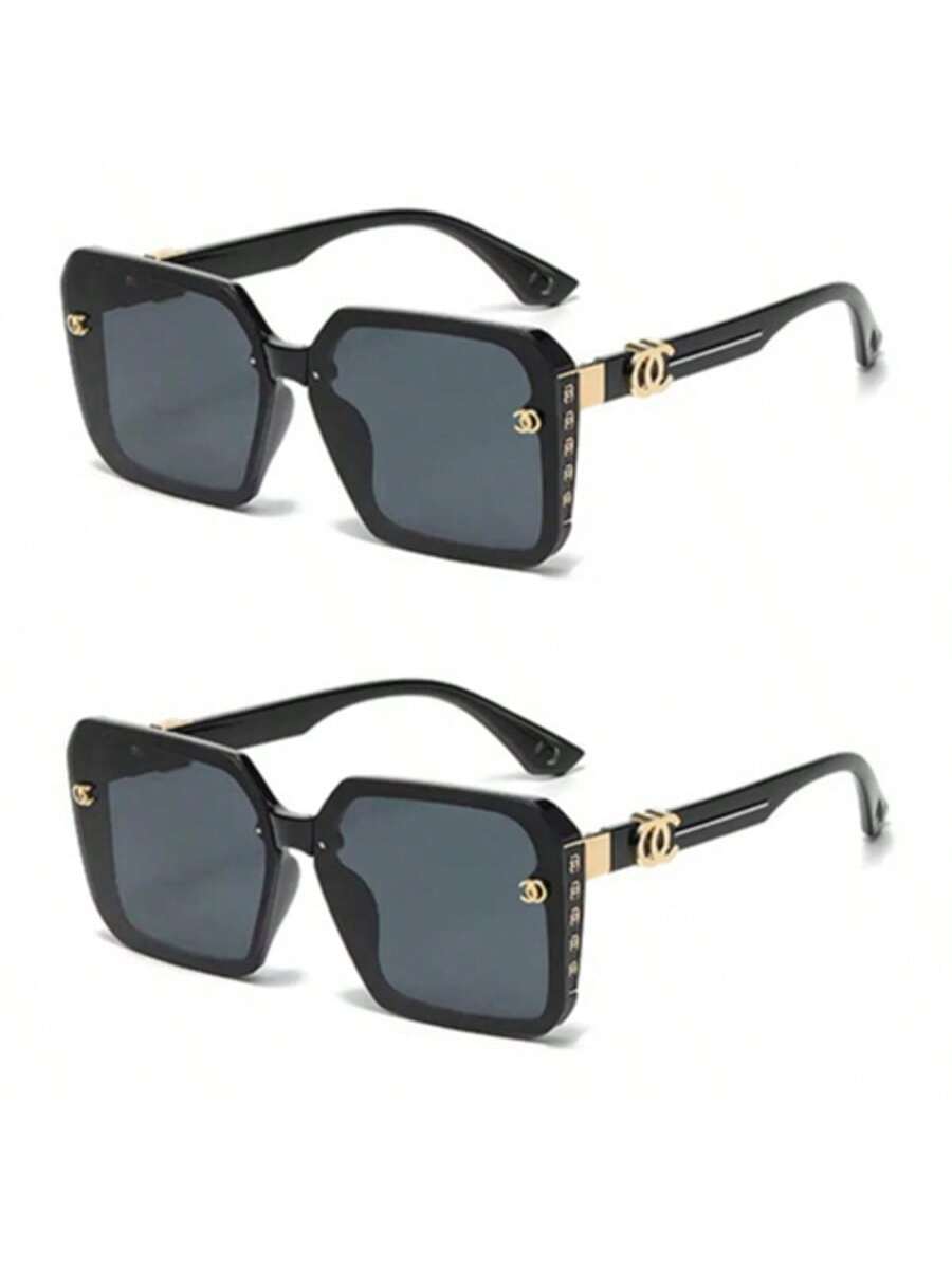 1/2/3 Pairs Multicolor Oversized Square Retro Fashion For Women, Multifunctional Personalized Y2K Style Glasses Suitable For Vacation, Travel, Beach, Party, Driving, Fishing, Birthday Gift, Daily Wear - Image 6