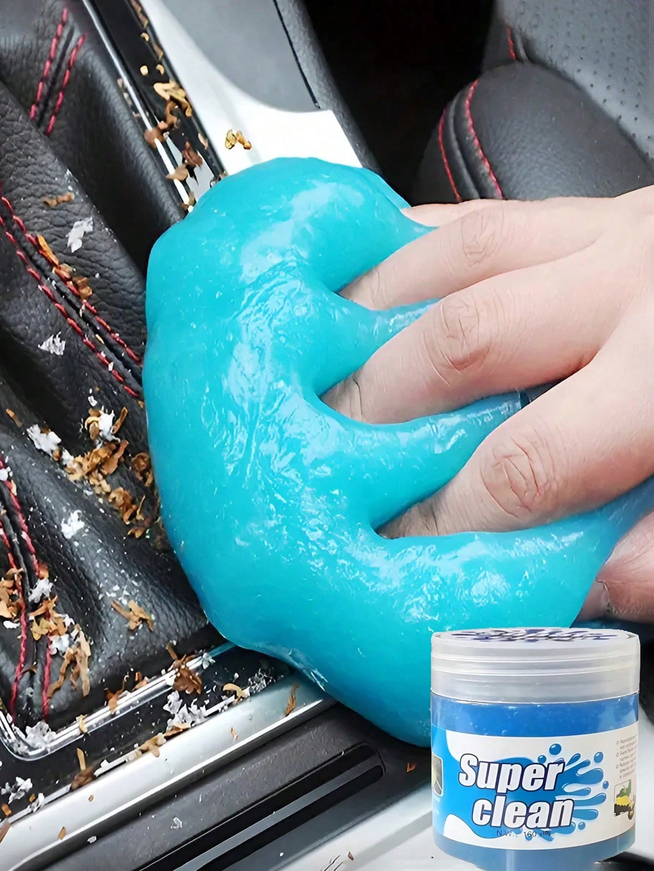 http___img.ltwebstatic.com_v4_j_spmp_2025_09_30_c4_17592417012c5b57a195f893fe5e1cfa233543c778 Car Cleaning Gel, Reusable Soft Gel For Dust Removal, Non-Electric Multi-Purpose Cleaning Tool For Keyboard, Car Interior, Air Vents, And Home Use – Magic Cleaning Rubber For Efficient Household And Vehicle Cleaning, Please Note That The Packaging And Color Of One Size Fits All Are Random, And If The Quality Is Not Very Good, Try To Choose Specifications Of 160g And 200g - Image 1