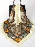 1pc Minimalist Printed Satin Scarf, New Spring Fashion Accessory Scarf, Suitable For Women, Can Be Used As A Waistband, Bag Decoration, Ribbon, Headband Or Scarf, An Ideal Choice To Enhance Your Overall Look. - Image 3