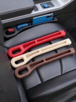 2pcs Car Seat Gap Filler Storage Box, Dual Slot Design, Durable Leak-Proof Material, Can Store Keys, Phones, Cards, Coins, Reduce Seat Friction Noise, Elegant Car Interior Decor, Holiday Gift