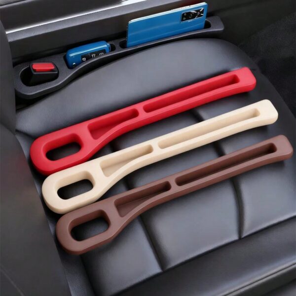 2pcs Car Seat Gap Filler Storage Box, Dual Slot Design, Durable Leak-Proof Material, Can Store Keys, Phones, Cards, Coins, Reduce Seat Friction Noise, Elegant Car Interior Decor, Holiday Gift