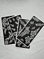 4pcs Flower Temorary Tattoo Stencil Stickers- Sexy Floral Patterns For Hand, DIY Paint, Reusable Stencil Stickers For Women Body Makeup Mehndi Designs - Image 7