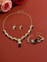 Luxury Wedding Party Women's Dress Rhinestone Decor Jewelry Fashion Shiny Necklace And Earring Set, Ball Gown Jewelry Accessories - Image 2