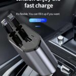 4-Port Fast Car Charger With USB & Type-C Ports, Digital Voltage Display, Compatible With IPhone, Android Phones & Tablets, Great Gift For Men, Christmas