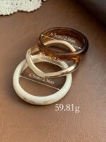 3pcs Vintage Boho Style Set: Thick Multi-Layer Brown Acrylic Bracelet, Gold Wave ABS Bracelet, Luxury High-End Suitable For Women, Couples, Parties, Daily Wear  #18 Best Sellers in 2~3 GBP Women Bracelet Sets 200+ sold - Image 4