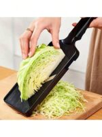 1pc Manual Cabbage Slicer - Multifunctional Vegetable Chopper And Grater, Stainless Steel Blades, Suitable For Shredding Cabbage, Greens, Cucumbers, Onions, Carrots, Potatoes And Other Produce For Salads. Kitchen Slicing Tool, Vegetable Slicer And Chopper, Portable And Easy To Clean, Durable For Home Cooking, Outdoor Camping BBQ, Restaurants. Ideal Gift For Homemakers/Chefs, Cabbage Shredder, Peeler, Julienne Slicer. Mother's Day Gift