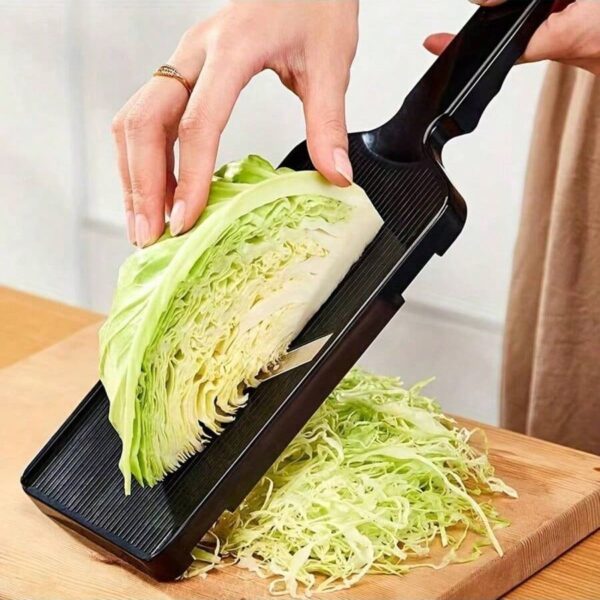 1pc Manual Cabbage Slicer - Multifunctional Vegetable Chopper And Grater, Stainless Steel Blades, Suitable For Shredding Cabbage, Greens, Cucumbers, Onions, Carrots, Potatoes And Other Produce For Salads. Kitchen Slicing Tool, Vegetable Slicer And Chopper, Portable And Easy To Clean, Durable For Home Cooking, Outdoor Camping BBQ, Restaurants. Ideal Gift For Homemakers/Chefs, Cabbage Shredder, Peeler, Julienne Slicer. Mother's Day Gift