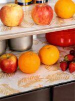 4pcs Waterproof Refrigerator Mats - Moisture-Proof, Anti-Slip, Washable And Reusable. Made Of EVA Material With A Novel Lemon Pattern. Suitable For Refrigerator And Kitchen Decor.Door Mat,Personalised Gift,Kitchen Essential,Tools,Kitchen Gadgets,Kitchen Essentials,Sushi,Cuisine,,Kitchen ,Kitchen - Image 7