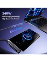 65W-240W Foldable Fast Charging Cable With Adjustable Phone Stand, Dual Type-C & USB-C Super Fast Charging, Bend-Proof Design, Compatible With Apple 15-17 Series, S, Suitable For Car And Home Use - Image 8