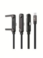 65W-240W Foldable Fast Charging Cable With Adjustable Phone Stand, Dual Type-C & USB-C Super Fast Charging, Bend-Proof Design, Compatible With Apple 15-17 Series, S, Suitable For Car And Home Use - Image 9