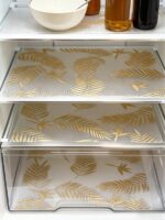 4pcs Waterproof Refrigerator Mats - Moisture-Proof, Anti-Slip, Washable And Reusable. Made Of EVA Material With A Novel Lemon Pattern. Suitable For Refrigerator And Kitchen Decor.Door Mat,Personalised Gift,Kitchen Essential,Tools,Kitchen Gadgets,Kitchen Essentials,Sushi,Cuisine,,Kitchen ,Kitchen