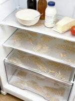 4pcs Waterproof Refrigerator Mats - Moisture-Proof, Anti-Slip, Washable And Reusable. Made Of EVA Material With A Novel Lemon Pattern. Suitable For Refrigerator And Kitchen Decor.Door Mat,Personalised Gift,Kitchen Essential,Tools,Kitchen Gadgets,Kitchen Essentials,Sushi,Cuisine,,Kitchen ,Kitchen - Image 4