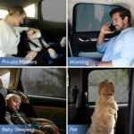2pcs/4pcs Car Seat Back Anti-Mosquito Sunshade Net Curtain, Black Mesh Sunshade, Won't Block Vision Or Affect Window Operation, Protect From Sunlight And Heat, Front And Rear Window Sunshade, Car UV Protection, Won't Affect Window Up And Down - Image 9