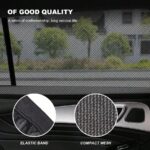 2pcs/4pcs Car Seat Back Anti-Mosquito Sunshade Net Curtain, Black Mesh Sunshade, Won't Block Vision Or Affect Window Operation, Protect From Sunlight And Heat, Front And Rear Window Sunshade, Car UV Protection, Won't Affect Window Up And Down - Image 4