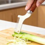 A Wooden Handle Chopper For Cutting Scallions, An Efficient Tool For Evenly Chopping Herbs And Garlic, Perfect For Home And Restaurant Meal Prep - Image 2