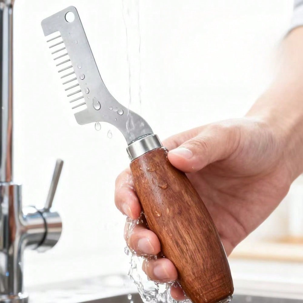 A Wooden Handle Chopper For Cutting Scallions, An Efficient Tool For Evenly Chopping Herbs And Garlic, Perfect For Home And Restaurant Meal Prep - Image 9