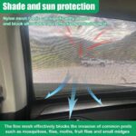2pcs/4pcs Car Seat Back Anti-Mosquito Sunshade Net Curtain, Black Mesh Sunshade, Won't Block Vision Or Affect Window Operation, Protect From Sunlight And Heat, Front And Rear Window Sunshade, Car UV Protection, Won't Affect Window Up And Down - Image 8