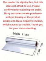 1 Roll 20M Heavy Duty Aluminum Foil - Durable Non-Stick, Suitable For Baking, Grilling And Oven, Ideal For Holiday Cooking And Baking, Food Contact Material, Essential For Holiday Cooking | Heavy Duty Aluminum Foil | Non-Stick Surface, Aluminum Foil Roll - Image 10
