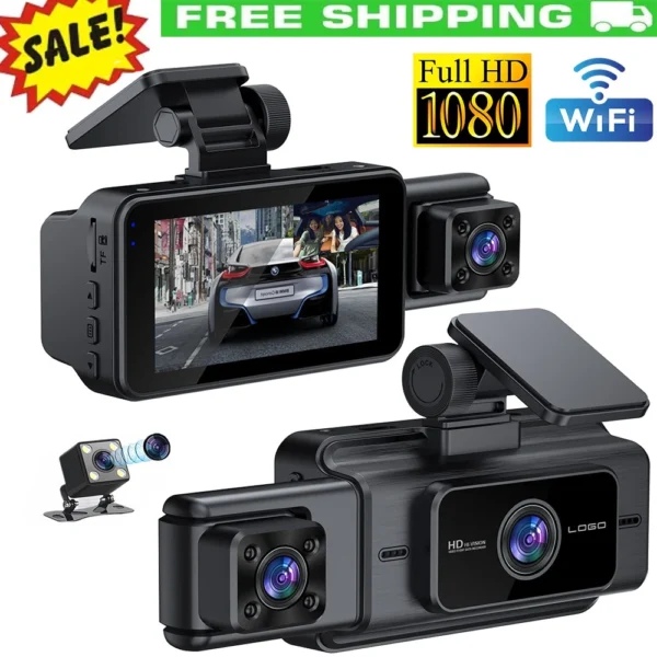 3'' WIFI Dash Cam 24 Parking Mode FHD Night Vision Dashcam 1080P DVR Recorder