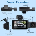 3'' WIFI Dash Cam 24 Parking Mode FHD Night Vision Dashcam 1080P DVR Recorder - Image 2