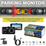 Dual Lens Touch Screen Car Dash Cam with Rear Camera 4" HD Display Night Vision - Image 6