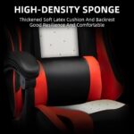 Gaming Chair Ergonomic Computer Chair Office Chair Desk Swivel Chair Adjustable Reclining Footrest Cushion Red New! - Image 6